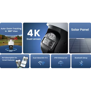 Reolink TrackMix B770 so solárnym panelom 2 duálna batériová kamera