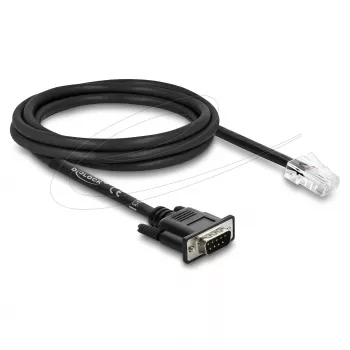 Delock sériový RS-232/422/485 adaptérový kábel DB9 konektor samec na RJ45 konektor samec 2 m