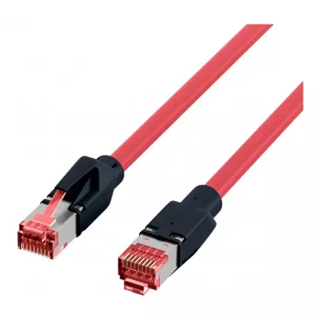 EFB-Elektronik RJ45 patch kábel Cat.6A S/FTP PUR Draka UC900 TM21 červený 15m