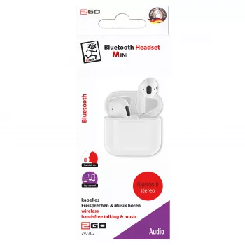 2GO ACV Bluetooth headset TWS Mini - biela