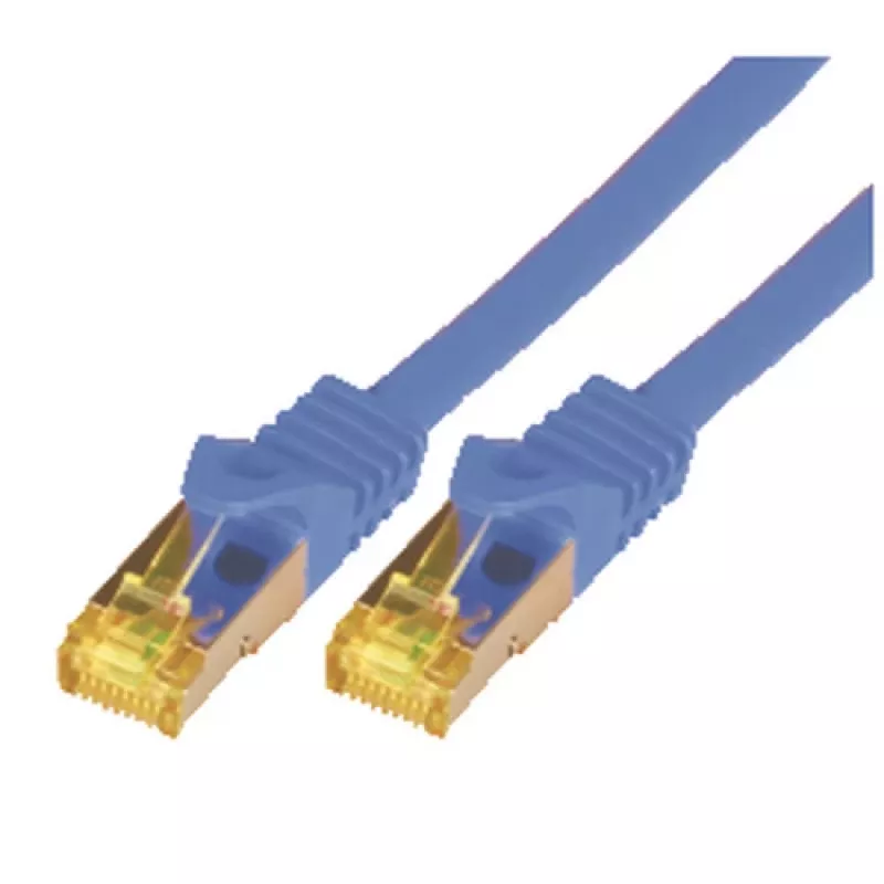 M-CAB CAT7 SFTP RJ45 LSZH 0,25M MODRÝ 10GBIT RAW PATCH KÁBEL