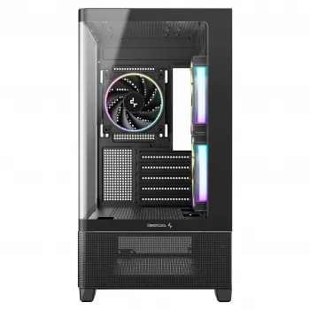 DeepCool CG380U Mid-Tower skriňa, tvrdené sklo, 3x 120mm ARGB ventilátory, čierna