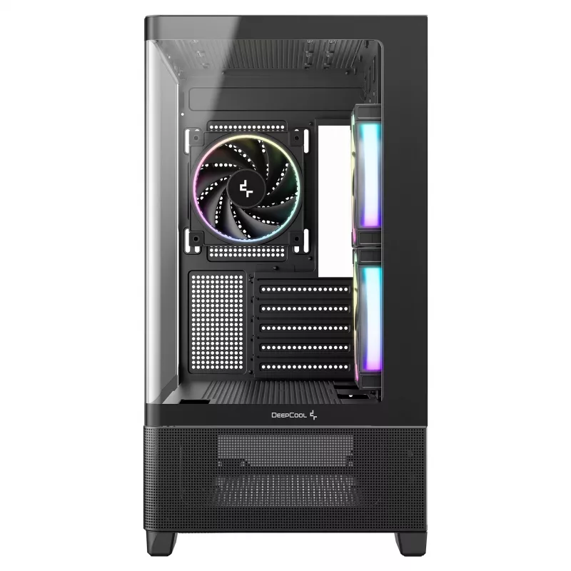 DeepCool CG380U Mid-Tower skriňa, tvrdené sklo, 3x 120mm ARGB ventilátory, čierna