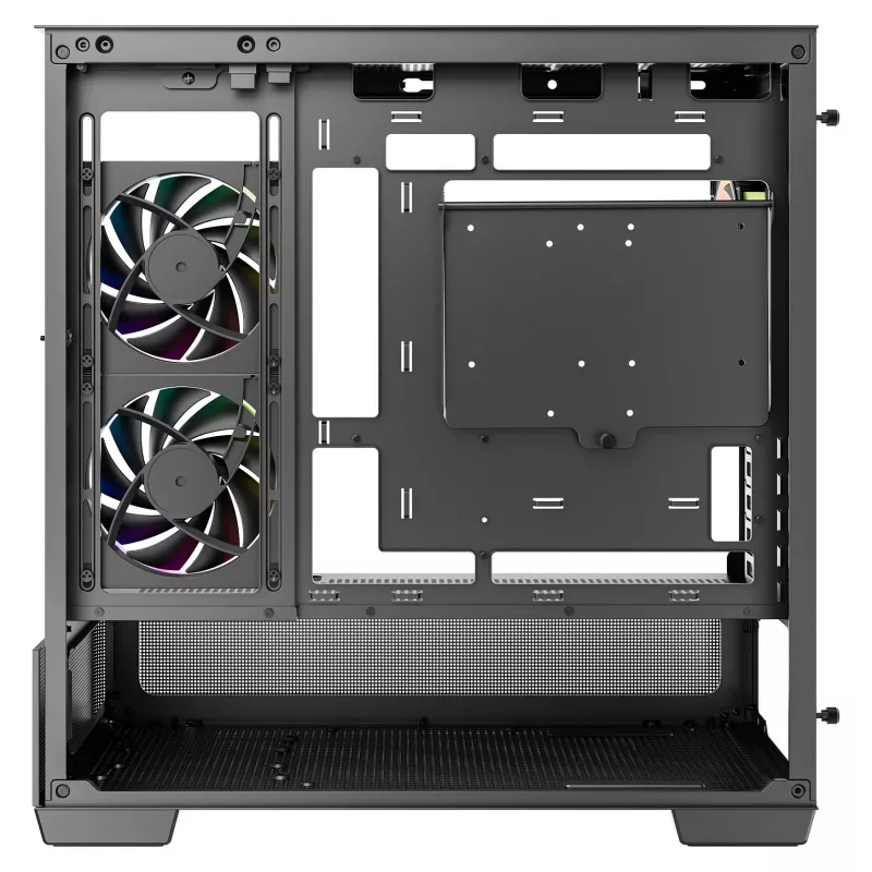 DeepCool CG380U Mid-Tower skriňa, tvrdené sklo, 3x 120mm ARGB ventilátory, čierna