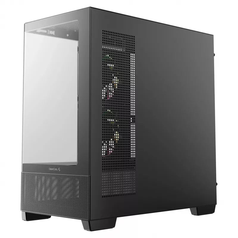 DeepCool CG380U Mid-Tower skriňa, tvrdené sklo, 3x 120mm ARGB ventilátory, čierna