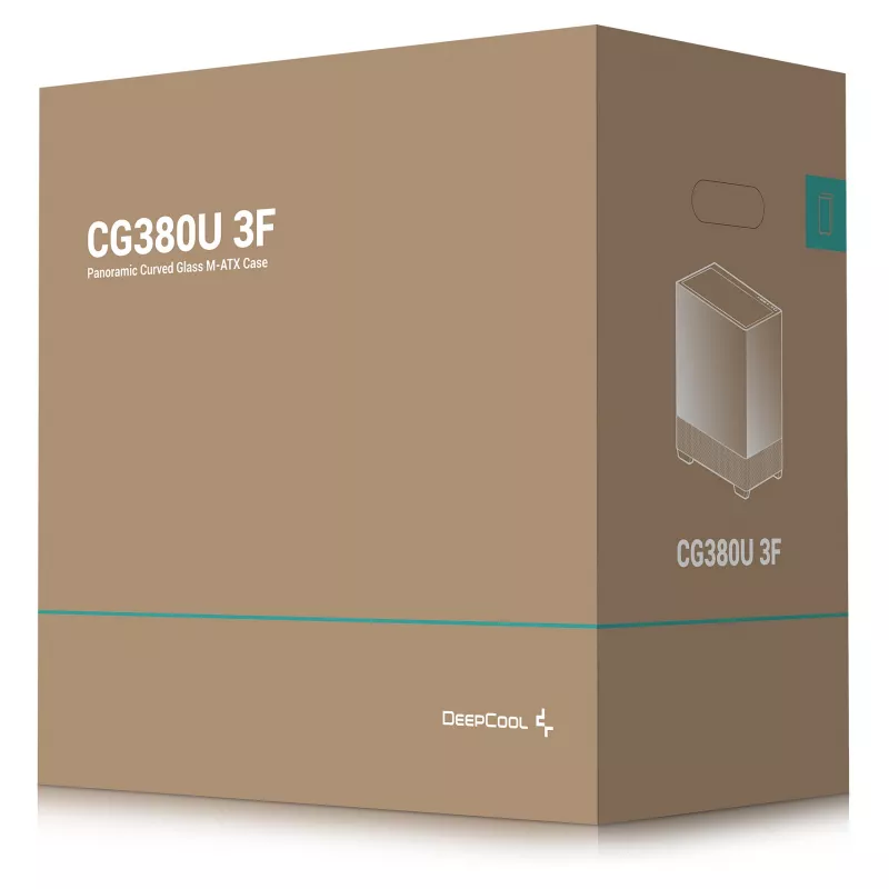DeepCool CG380U Mid-Tower skriňa, tvrdené sklo, 3x 120mm ARGB ventilátory, čierna