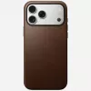NOMAD Modern Leather puzdro pre iPhone 17 Pro Max, Horween koža, Rustic Brown, kompatibilné s MagSafe