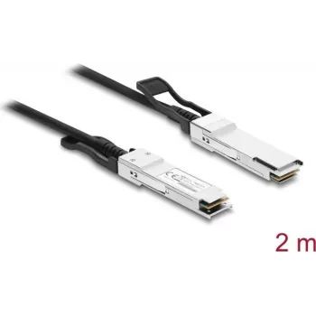 Delock Twinax kábel QSFP28 samec na QSFP28 samec 100 Gbps 2 m