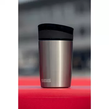 SIGG 8695.50 vákuová izolačná fľaša Hot & Cold One-Hand s tlačidlom, 0,27 L, obsidiánovo čierna, nerezová oceľ