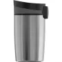 SIGG 8695.50 vákuová izolačná fľaša Hot & Cold One-Hand s tlačidlom, 0,27 L, obsidiánovo čierna, nerezová oceľ