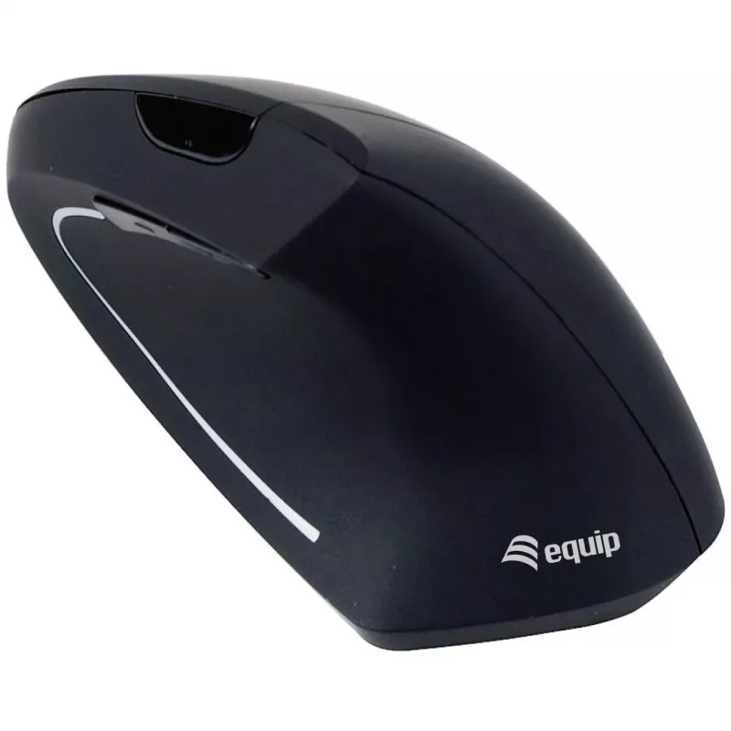 Equip 245110 vertikálna ergonomická bezdrôtová myš - pre pravákov - 2,4 GHz - USB prijímač - čierna