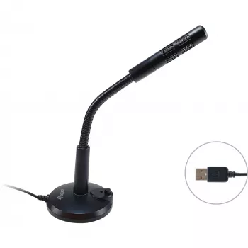 Equip stolný mikrofón s nastaviteľným uhlom, USB pripojenie, čierny