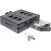 Delock 5,25-palcový montážny rám pre 4 x 2,5-palcové SATA alebo SAS HDD/SSD so zámkom