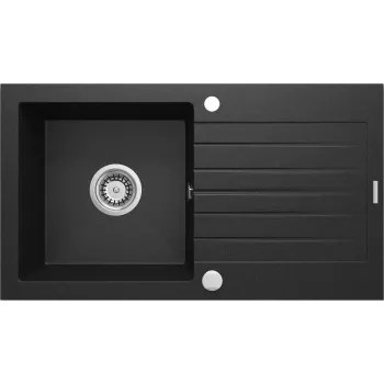 Granitový drez 1-miska s odkvapkávačom DEANTE Graphite Metallic ZORBA
