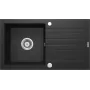 Granitový drez 1-miska s odkvapkávačom DEANTE Graphite Metallic ZORBA