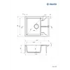 DEANTE granitový drez 1-miska s odkvapkávačom Graphite Metallic Andante