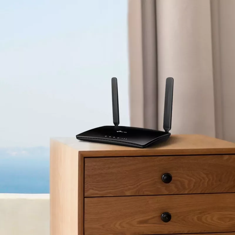 TP-Link TL-MR6400 300 Mbps Wireless N 4G LTE router, jednopásmový 2,4 GHz, Fast Ethernet, čierna
