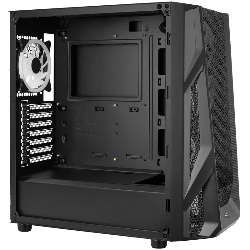 Aerocool AirHawk Duo midi-tower, temperované sklo - čierna