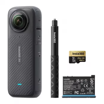 Insta360 X4 Adventure Bundle - 8K 360° kamera so selfie tyčou, prídavná batéria, 64GB karta