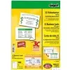SIGEL vizitky 3C LP850 - hladké saténové - lakované - vysoká biela - 85 x 55 mm - 225 g/m² - 100 vizitiek (10 listov x 10)