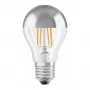 LEDVANCE LED žiarovka 6,5W E27 650lm 2700K teplá biela strieborná koruna 300°