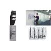 DURABLE FLEXIBOXX 6 A4 na výšku držiak prospektov, transparentný, nástenný, 6 priehradiek, 1709760400