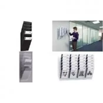 DURABLE FLEXIBOXX 6 A4 na výšku držiak prospektov, transparentný, nástenný, 6 priehradiek, 1709760400