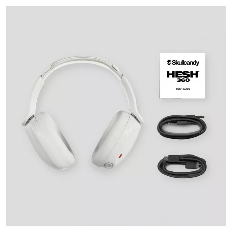 Skullcandy Hesh 360 bezdrôtové over-ear slúchadlá, Bluetooth 5.0, aktívne potlačenie hluku, biela
