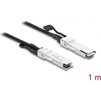 Delock Twinax kábel QSFP+ konektor samec na QSFP+ konektor samec 40 Gbps 1 m