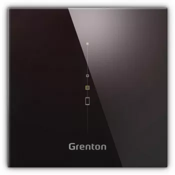 GRENTON Multisensor Panel - teplota, vlhkosť vzduchu, tlak vzduchu, zvuk, svetlo, CO2, TVOC, IR/TF-Bus, čierne sklo