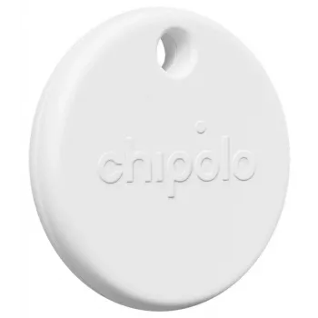 Chipolo POP univerzálny lokátor biely - Bluetooth tracker pre Apple Find My & Android, IP55
