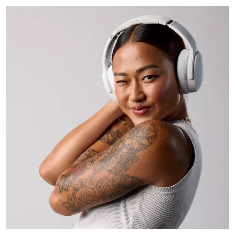 Skullcandy Crusher Evo bezdrôtové over-ear slúchadlá so Sensory Bass, Bluetooth 5.0, 40-hodinová batéria, biela