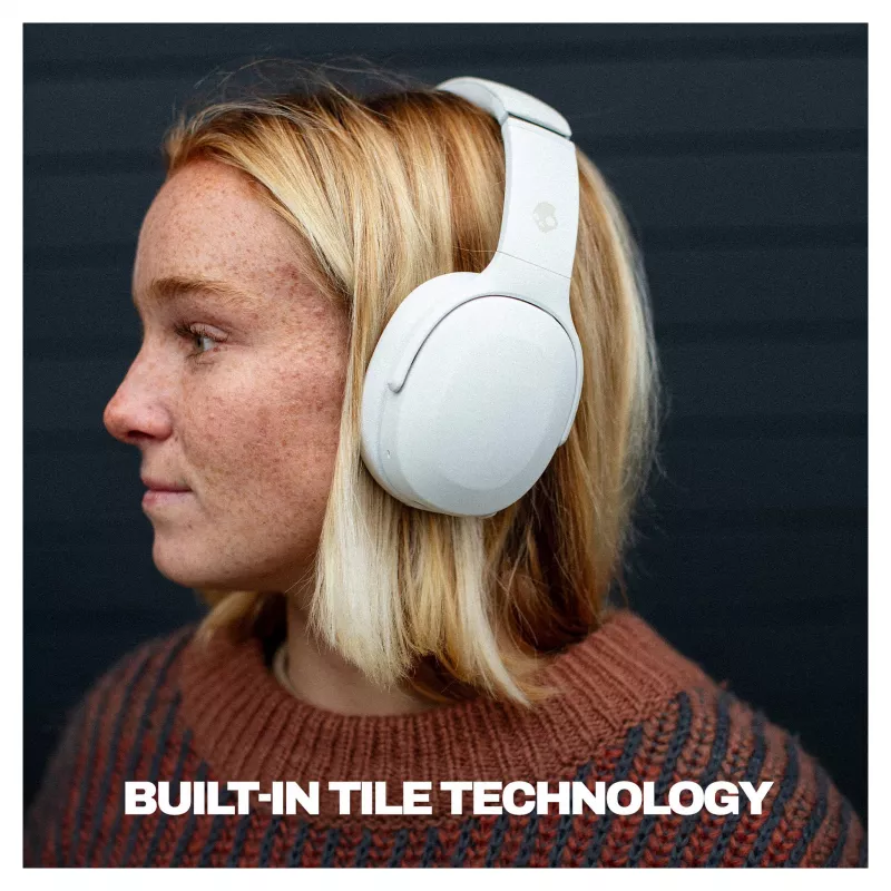 Skullcandy Crusher Evo bezdrôtové over-ear slúchadlá so Sensory Bass, Bluetooth 5.0, 40-hodinová batéria, biela