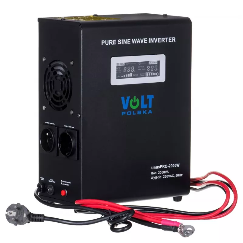 VOLT POLSKA SINUS PRO 2000W 24V čistý sínusový menič/nabíjačka 1400W trvalý výkon