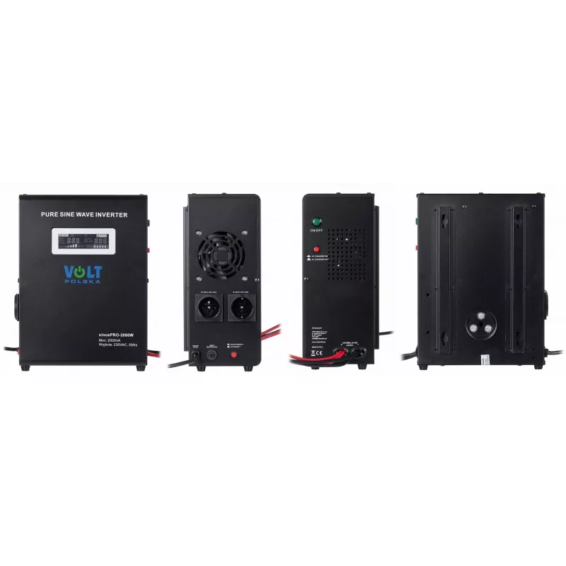 VOLT POLSKA SINUS PRO 2000W 24V čistý sínusový menič/nabíjačka 1400W trvalý výkon