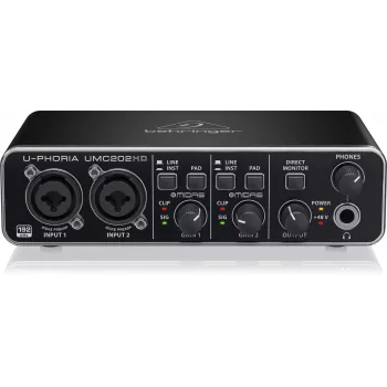 Behringer UMC202HD USB audio rozhranie s MIDAS predzosilňovačmi