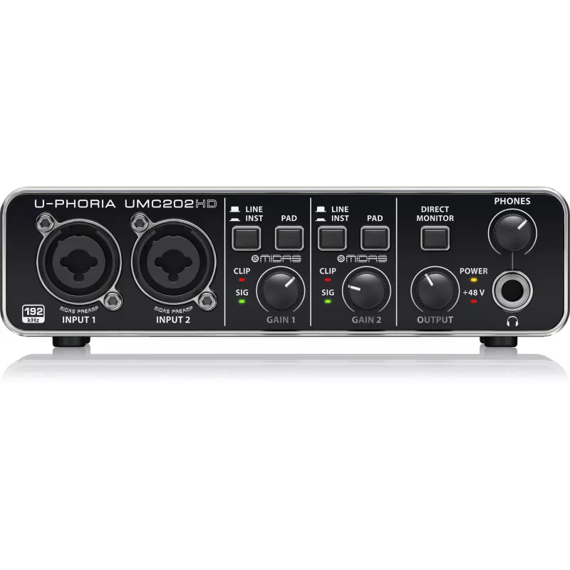 Behringer UMC202HD USB audio rozhranie s MIDAS predzosilňovačmi