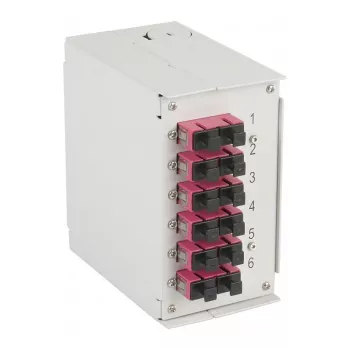 EFB-ELEKTRONIK DIN lištová box OM4 6x SC-Duplex spojka bez pigtailov (BHS60203.6OM4)