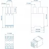 Teltonika Networks 2x3-pin napájací konektor - svorkovnica, 6-pin, 10A, 300V, zelený