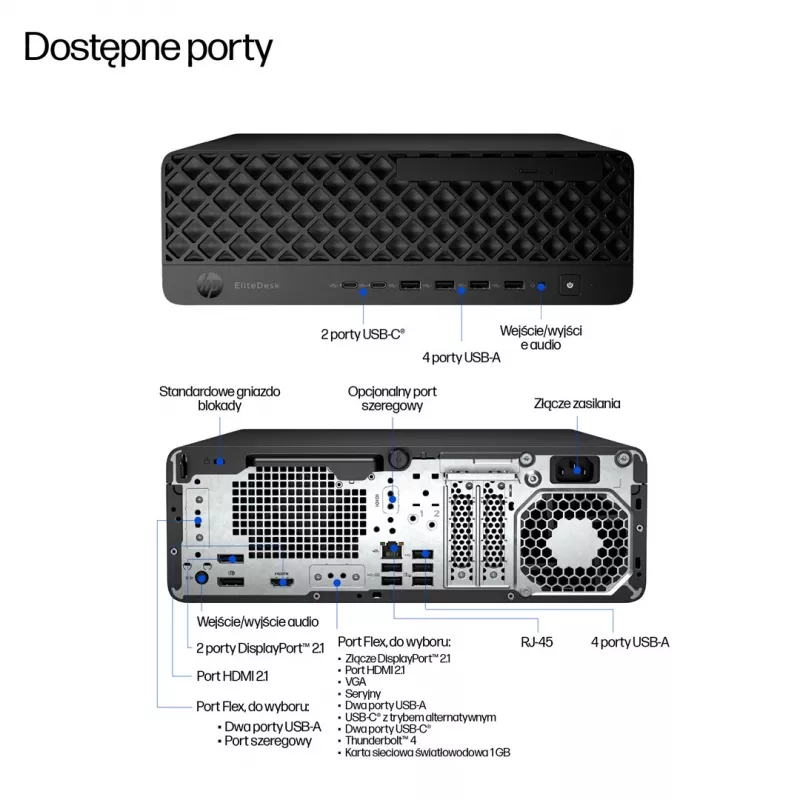 HP EliteDesk 8 SFF G1i stolový počítač, Intel Core Ultra 5 235, 16 GB RAM, 512 GB SSD, Windows 11 Pro, 3 roky záruka