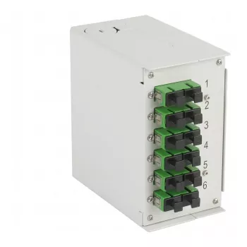 EFB-ELEKTRONIK DIN Rail Box OS2 6xSC/APC Duplex Coupler bez pigtailov (BHS60228.6)