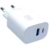 3MK FlowPower 30W USB-A USB-C PD 3.0 QC 4+ nástenná nabíjačka biela