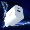3MK FlowPower 30W USB-A USB-C PD 3.0 QC 4+ nástenná nabíjačka biela