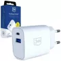 3MK FlowPower 30W USB-A USB-C PD 3.0 QC 4+ nástenná nabíjačka biela