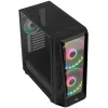 Aerocool NightHawk Duo Midi-Tower, tvrdené sklo - čierna