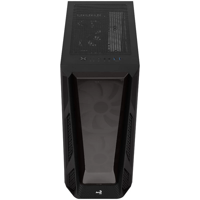 Aerocool NightHawk Duo Midi-Tower, tvrdené sklo - čierna