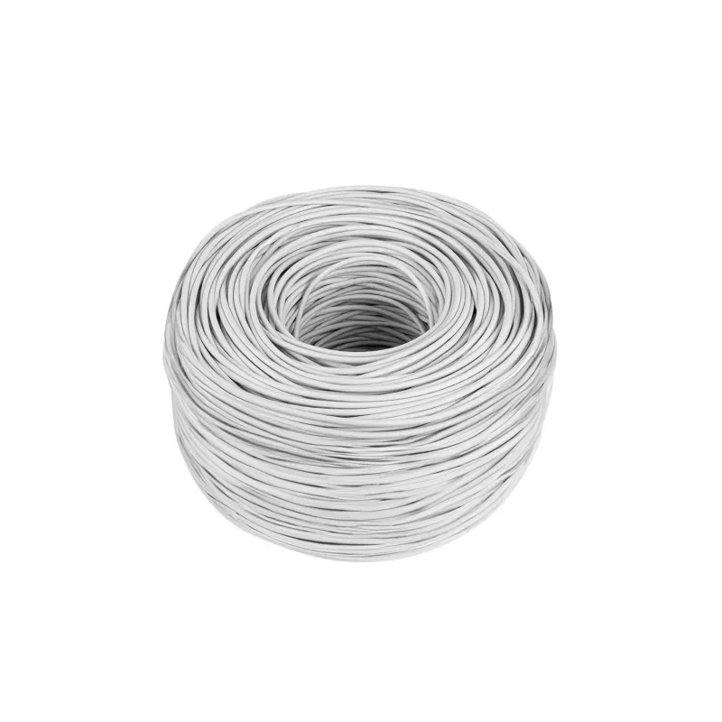 LANBERG Cat.6 UTP LSZH sieťový kábel 305m sivý CU Solid 23AWG Fluke Passed CPR