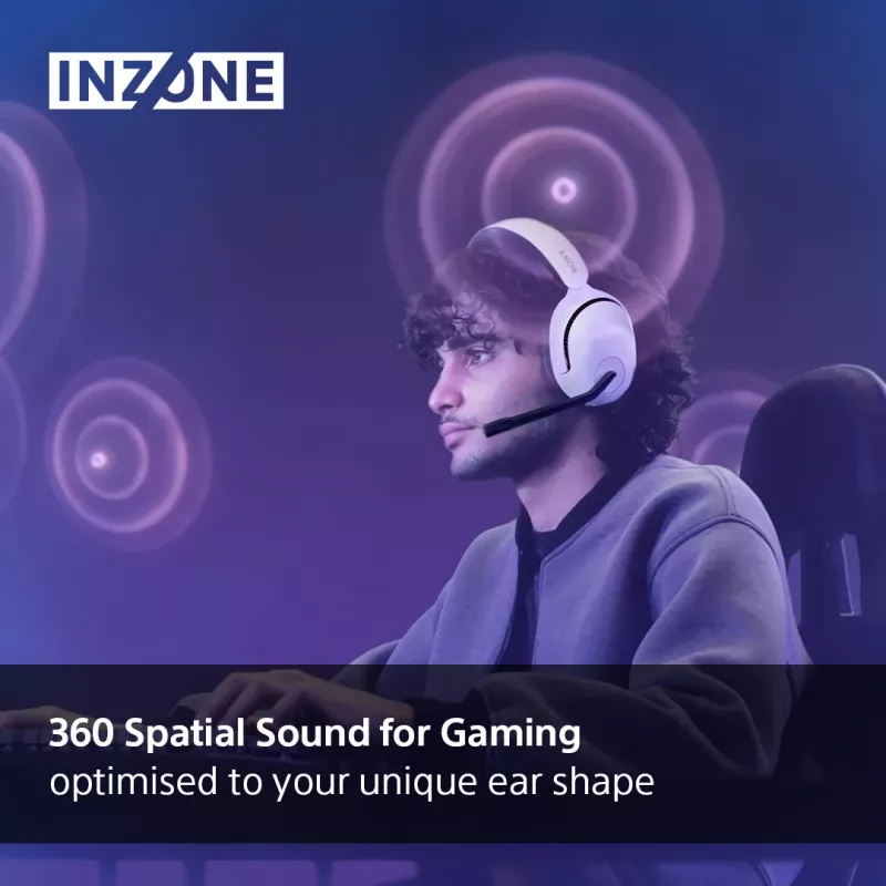 Sony INZONE H5 bezdrôtový herný headset over-ear s mikrofónom biely