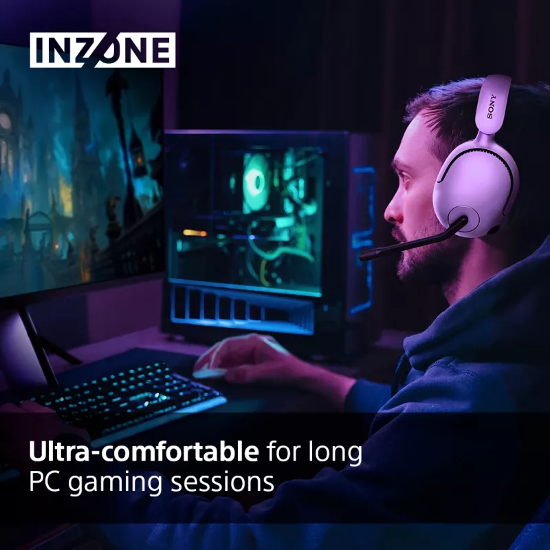 Sony INZONE H5 bezdrôtový herný headset over-ear s mikrofónom biely