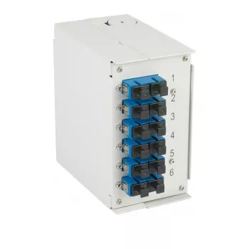 EFB-ELEKTRONIK rozvodná skrinka pre optické vlákna na DIN lištu OS2 G652D 12xSC pigtail 6x adaptér SC duplex (BHS70223.12)